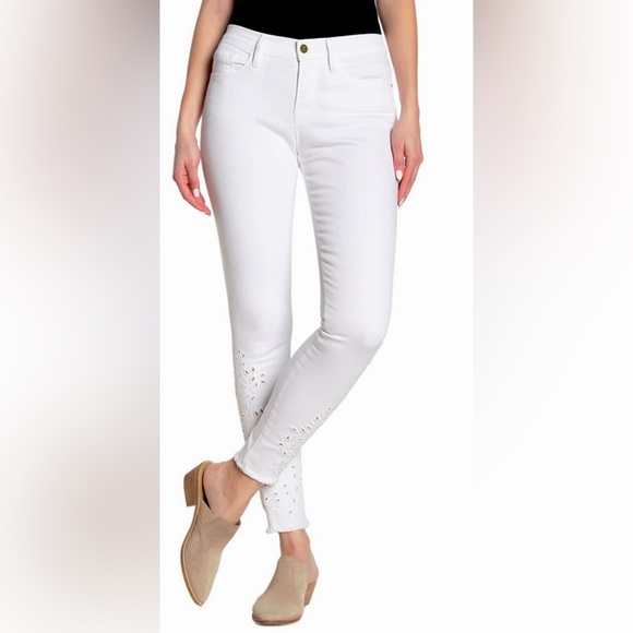 Frame Denim Denim - Frame Le Skinny de Jeanne foliage embroidered floral jeans